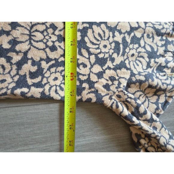 Lands End Womens Medium Black Brown V-Neck Floral Sweater Top - Picture 7 of 7